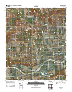 Bluff Oklahoma Historical topographic map, 1:24000 scale, 7.5 X 7.5 Minute, Year 2012