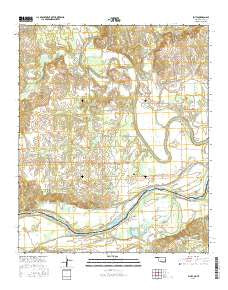 Bluff Oklahoma Current topographic map, 1:24000 scale, 7.5 X 7.5 Minute, Year 2016