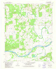 Bluff Oklahoma Historical topographic map, 1:24000 scale, 7.5 X 7.5 Minute, Year 1980