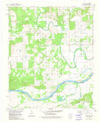 Bluff Oklahoma Historical topographic map, 1:24000 scale, 7.5 X 7.5 Minute, Year 1980
