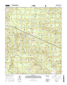 Bokhoma Oklahoma Current topographic map, 1:24000 scale, 7.5 X 7.5 Minute, Year 2016