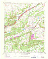 Bokoshe Oklahoma Historical topographic map, 1:24000 scale, 7.5 X 7.5 Minute, Year 1968