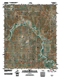 Boley Oklahoma Historical topographic map, 1:24000 scale, 7.5 X 7.5 Minute, Year 2009