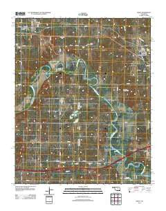 Boley Oklahoma Historical topographic map, 1:24000 scale, 7.5 X 7.5 Minute, Year 2012