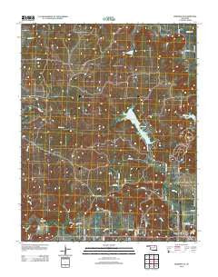 Bowring SE Oklahoma Historical topographic map, 1:24000 scale, 7.5 X 7.5 Minute, Year 2012