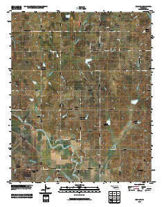 Bradley Oklahoma Historical topographic map, 1:24000 scale, 7.5 X 7.5 Minute, Year 2010