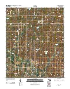 Bradley Oklahoma Historical topographic map, 1:24000 scale, 7.5 X 7.5 Minute, Year 2012