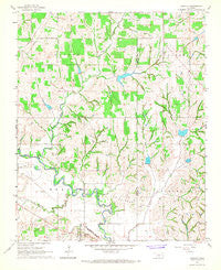 Bradley Oklahoma Historical topographic map, 1:24000 scale, 7.5 X 7.5 Minute, Year 1966