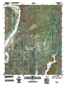 Braggs Oklahoma Historical topographic map, 1:24000 scale, 7.5 X 7.5 Minute, Year 2010