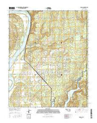 Braggs Oklahoma Current topographic map, 1:24000 scale, 7.5 X 7.5 Minute, Year 2016