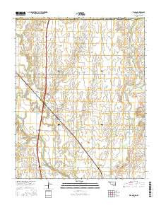 Braman Oklahoma Current topographic map, 1:24000 scale, 7.5 X 7.5 Minute, Year 2016