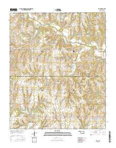Bray Oklahoma Current topographic map, 1:24000 scale, 7.5 X 7.5 Minute, Year 2016