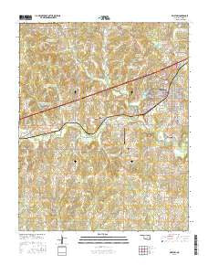 Bristow Oklahoma Current topographic map, 1:24000 scale, 7.5 X 7.5 Minute, Year 2016