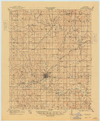 Bristow Oklahoma Historical topographic map, 1:62500 scale, 15 X 15 Minute, Year 1916