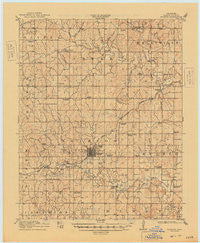 Bristow Oklahoma Historical topographic map, 1:62500 scale, 15 X 15 Minute, Year 1916