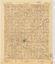 Bristow Oklahoma Historical topographic map, 1:62500 scale, 15 X 15 Minute, Year 1916