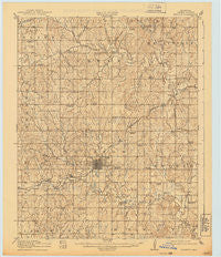 Bristow Oklahoma Historical topographic map, 1:62500 scale, 15 X 15 Minute, Year 1916