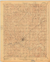Bristow Oklahoma Historical topographic map, 1:62500 scale, 15 X 15 Minute, Year 1916