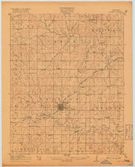 Bristow Oklahoma Historical topographic map, 1:62500 scale, 15 X 15 Minute, Year 1916
