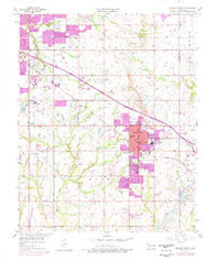 Broken Arrow Oklahoma Historical topographic map, 1:24000 scale, 7.5 X 7.5 Minute, Year 1955