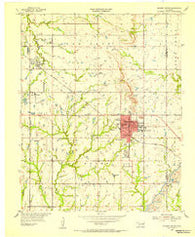 Broken Arrow Oklahoma Historical topographic map, 1:24000 scale, 7.5 X 7.5 Minute, Year 1955