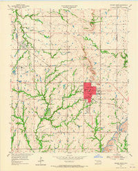 Broken Arrow Oklahoma Historical topographic map, 1:24000 scale, 7.5 X 7.5 Minute, Year 1955