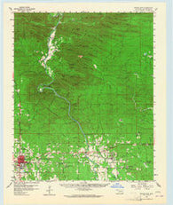 Broken Bow Oklahoma Historical topographic map, 1:62500 scale, 15 X 15 Minute, Year 1959