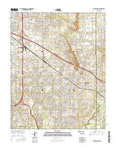 Broken Arrow Oklahoma Current topographic map, 1:24000 scale, 7.5 X 7.5 Minute, Year 2016