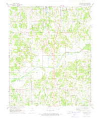 Brooksville Oklahoma Historical topographic map, 1:24000 scale, 7.5 X 7.5 Minute, Year 1972