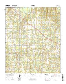Bruno Oklahoma Current topographic map, 1:24000 scale, 7.5 X 7.5 Minute, Year 2016