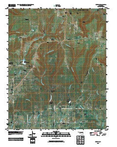 Brushy Oklahoma Historical topographic map, 1:24000 scale, 7.5 X 7.5 Minute, Year 2010