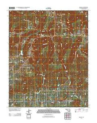 Brushy Oklahoma Historical topographic map, 1:24000 scale, 7.5 X 7.5 Minute, Year 2013