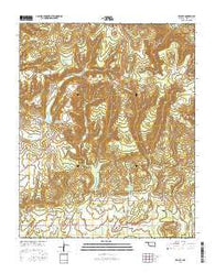 Brushy Oklahoma Current topographic map, 1:24000 scale, 7.5 X 7.5 Minute, Year 2016