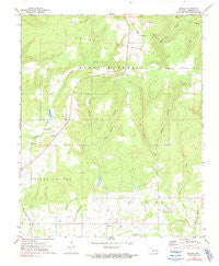 Brushy Oklahoma Historical topographic map, 1:24000 scale, 7.5 X 7.5 Minute, Year 1973