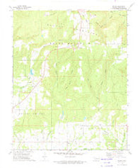Brushy Oklahoma Historical topographic map, 1:24000 scale, 7.5 X 7.5 Minute, Year 1973
