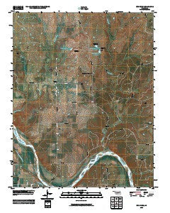 Bug Creek Oklahoma Historical topographic map, 1:24000 scale, 7.5 X 7.5 Minute, Year 2009