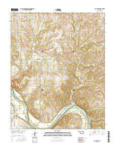 Bug Creek Oklahoma Current topographic map, 1:24000 scale, 7.5 X 7.5 Minute, Year 2016