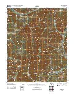 Bunch Oklahoma Historical topographic map, 1:24000 scale, 7.5 X 7.5 Minute, Year 2012