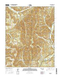 Bunch Oklahoma Current topographic map, 1:24000 scale, 7.5 X 7.5 Minute, Year 2016