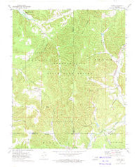 Bunch Oklahoma Historical topographic map, 1:24000 scale, 7.5 X 7.5 Minute, Year 1972
