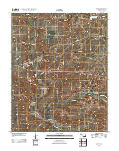 Burbank Oklahoma Historical topographic map, 1:24000 scale, 7.5 X 7.5 Minute, Year 2012