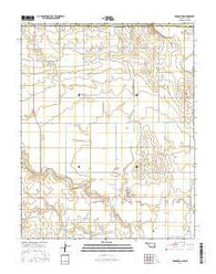 Burlington Oklahoma Current topographic map, 1:24000 scale, 7.5 X 7.5 Minute, Year 2016
