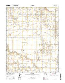 Burlington Oklahoma Current topographic map, 1:24000 scale, 7.5 X 7.5 Minute, Year 2016