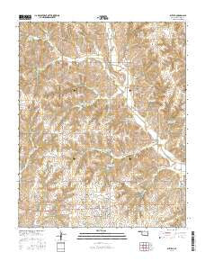 Butler Oklahoma Current topographic map, 1:24000 scale, 7.5 X 7.5 Minute, Year 2016