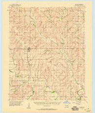 Butler Oklahoma Historical topographic map, 1:62500 scale, 15 X 15 Minute, Year 1957