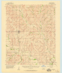 Butler Oklahoma Historical topographic map, 1:62500 scale, 15 X 15 Minute, Year 1957