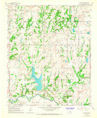 Byars SW Oklahoma Historical topographic map, 1:24000 scale, 7.5 X 7.5 Minute, Year 1965