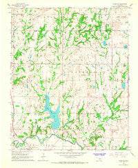 Byars SW Oklahoma Historical topographic map, 1:24000 scale, 7.5 X 7.5 Minute, Year 1965