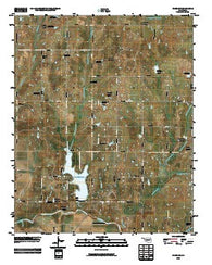 Byars SW Oklahoma Historical topographic map, 1:24000 scale, 7.5 X 7.5 Minute, Year 2009