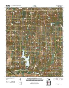 Byars SW Oklahoma Historical topographic map, 1:24000 scale, 7.5 X 7.5 Minute, Year 2012